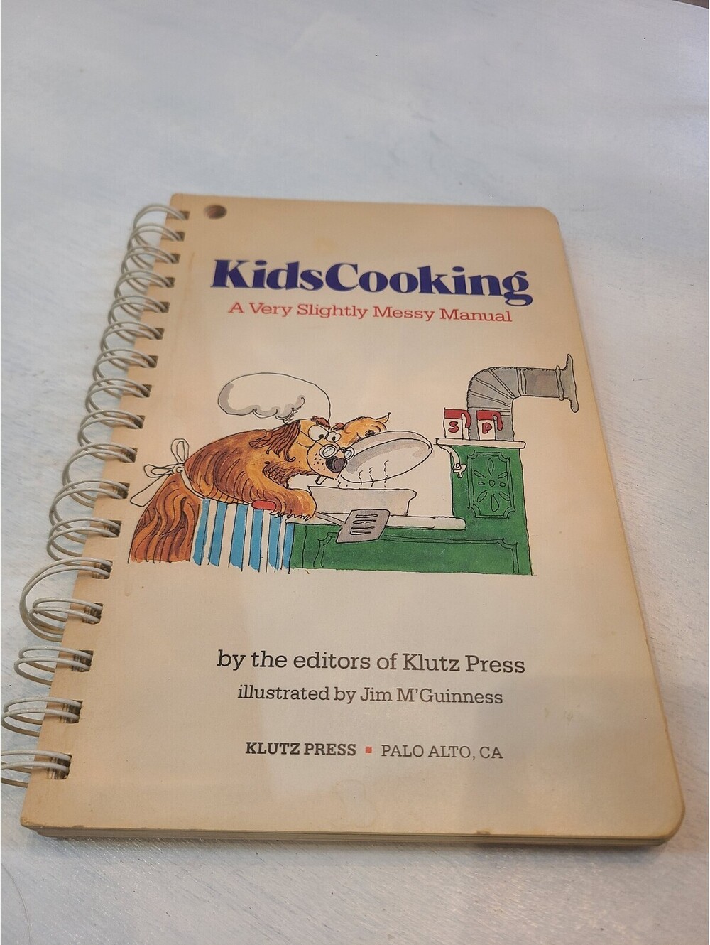 KidsCooking A Very Slightly Messy Manual Vintage 1987 Kids Durable Page Cookbook
